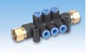 KM12-04-02-6 SMC 6 port tube manifold 2xRc1/4 to 6x4mm tube 